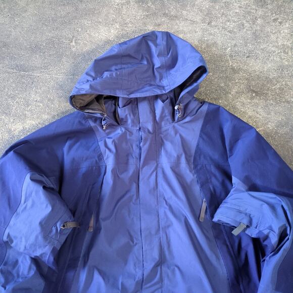 The North Face Gore Tex Jacket Mens 2XL XXL Blue Zip Insulated Hooded Gorpcore - Picture 2 of 8